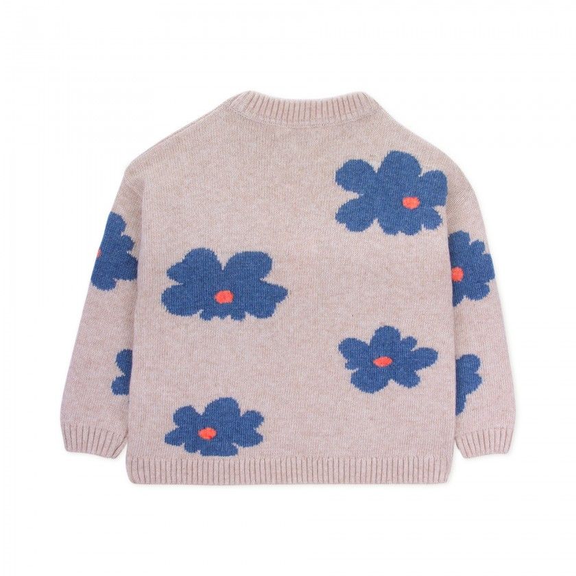 Flowers knitted sweater