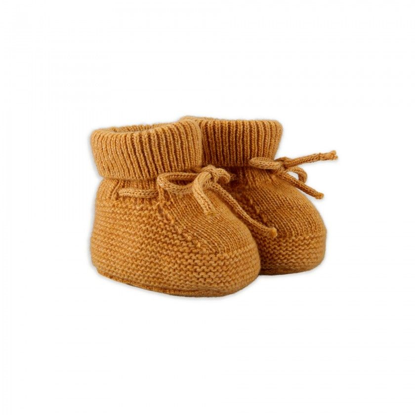 Miller knitted booties for newborn