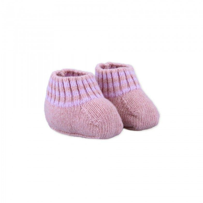 Hollis knitted booties for newborn