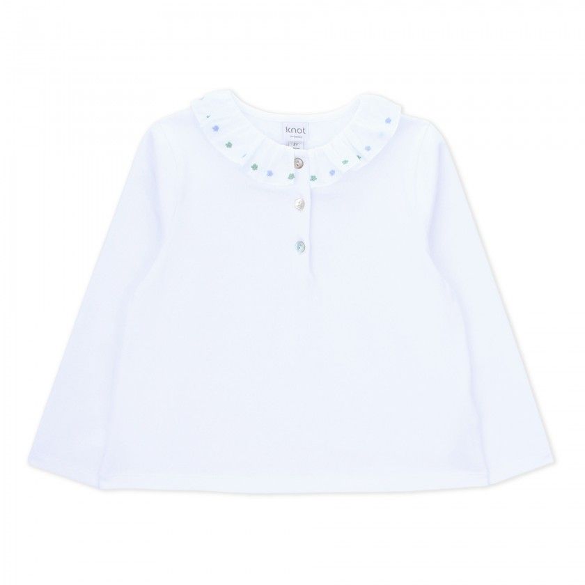 Girl organic cotton polo shirt 4-12 years