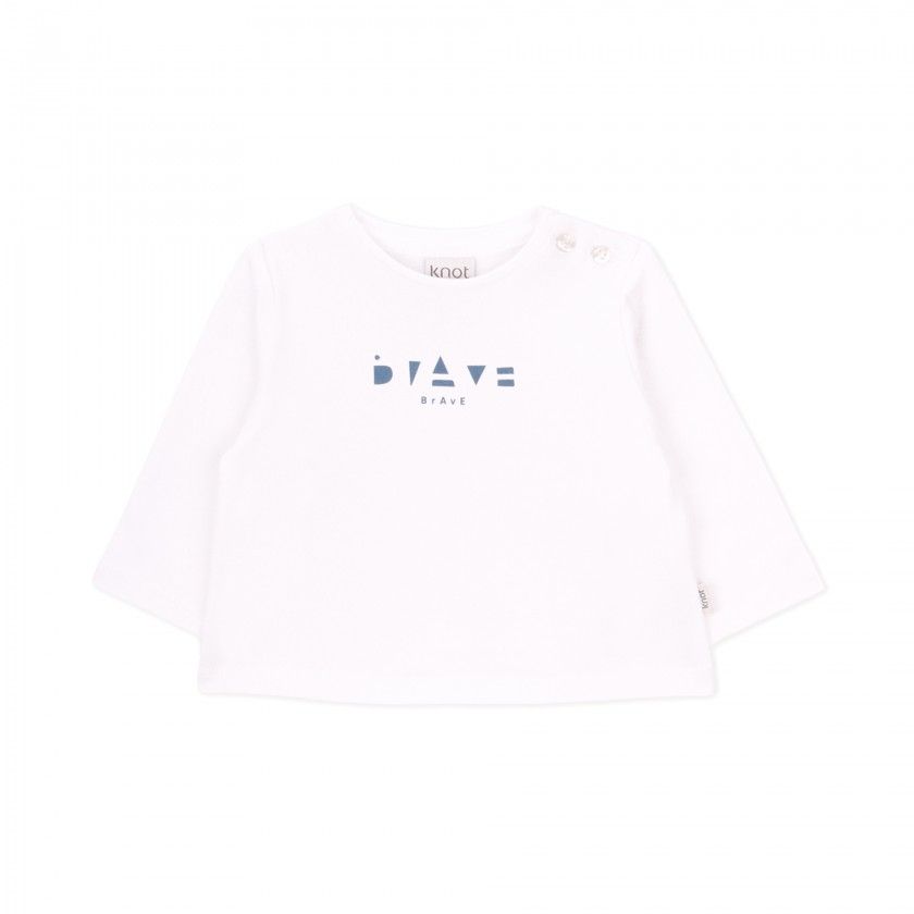 Brave long sleeve t-shirt  for newborn in organic cotton