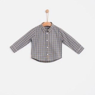 Camisa de beb Scandic Checks para menino, em popelina