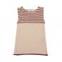 Saia de peito de beb s riscas, em tricot