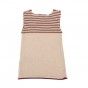 Saia de peito de beb s riscas, em tricot