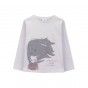 T-shirt manga comprida menina algodo Organa
