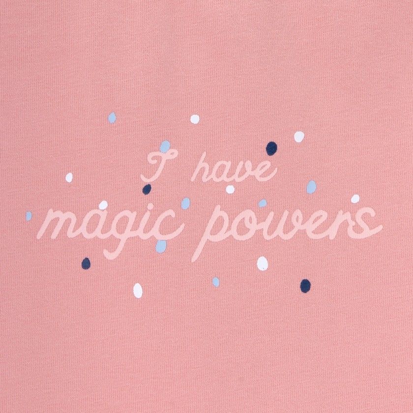 T-shirt Magic Powers menina em algodo orgnico