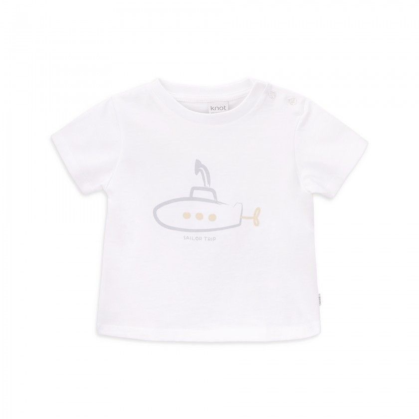 T-shirt Sailor Trip beb menino em algodo