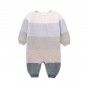 Stripes knitted all-in-one for baby 1-12 months
