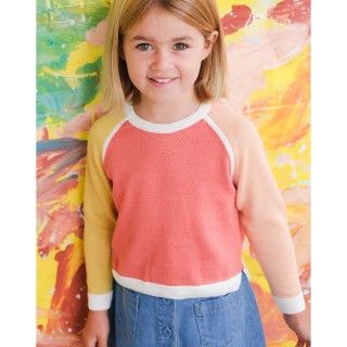 Camisola menina tricot Color Block