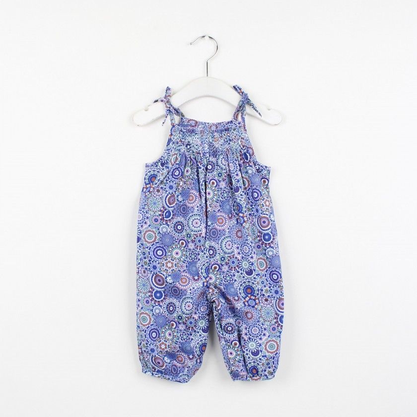 Macaco de beb Morocco Tiles para menina, em algodo