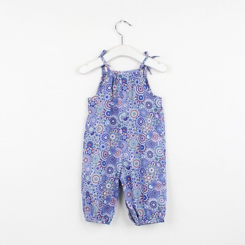 Macaco de beb Morocco Tiles para menina, em algodo