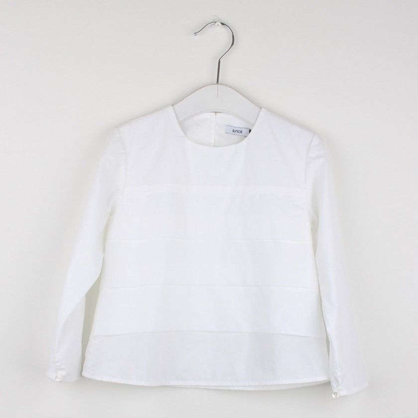 Cotton pleated blouse for girls