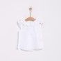 Blusa de menina em algodo com folhos