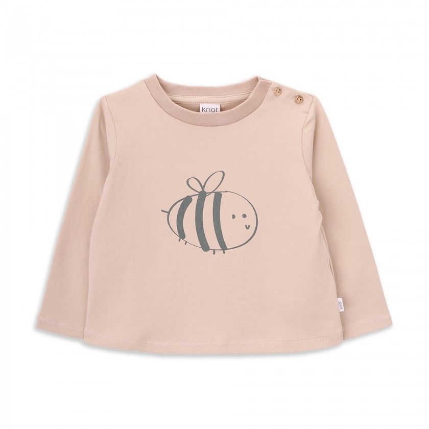 T-shirt de manga comprida Bee, em algodo
