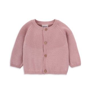 Latifa knitted cardigan for baby in organic cotton