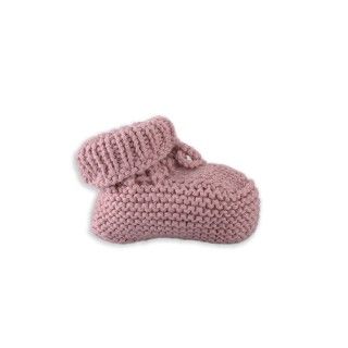 Pine knitted booties for newborn