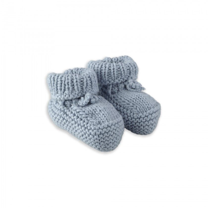 Pine knitted booties for newborn