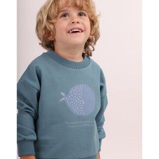 Sweatshirt Fish de menino em algodo