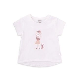 T-shirt Animal Lover de menina em algodo orgnico