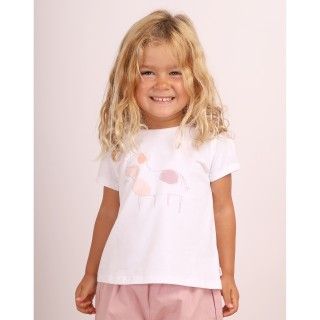 T-shirt Moo de menina em algodo orgnico