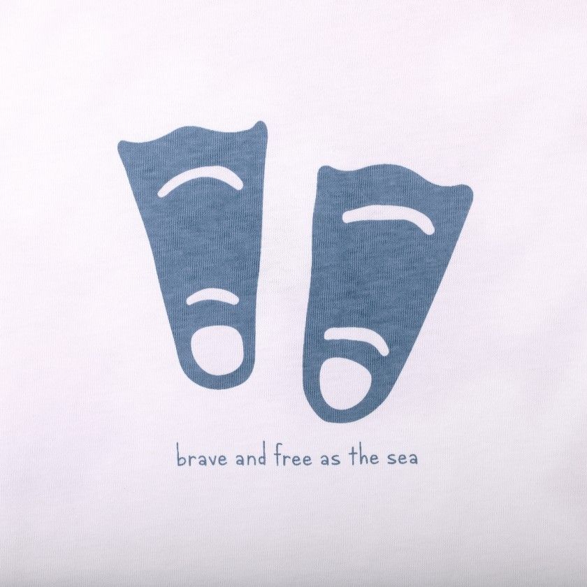 T-shirt Brave and Free de menino em algodo