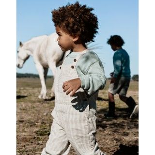 Arthur overalls for baby boy in cotton twill