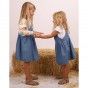 Vicky pinafore for girl in denim