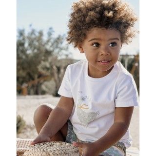 T-shirt Quack de menino em algodo orgnico