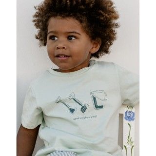 T-shirt Sand artist de menino em algodo