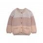 Blossom knitted cardigan for baby girl in organic cotton