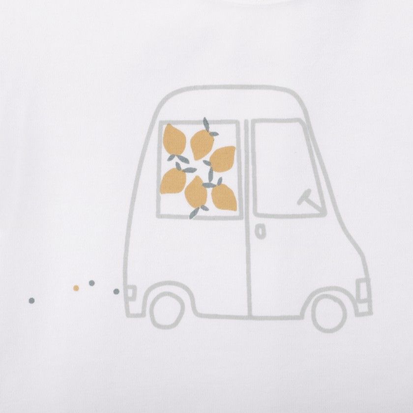 Lemon Van t-shirt for baby in organic cotton