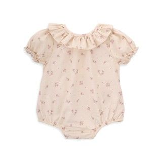 Wildflowers romper for baby girl in cotton