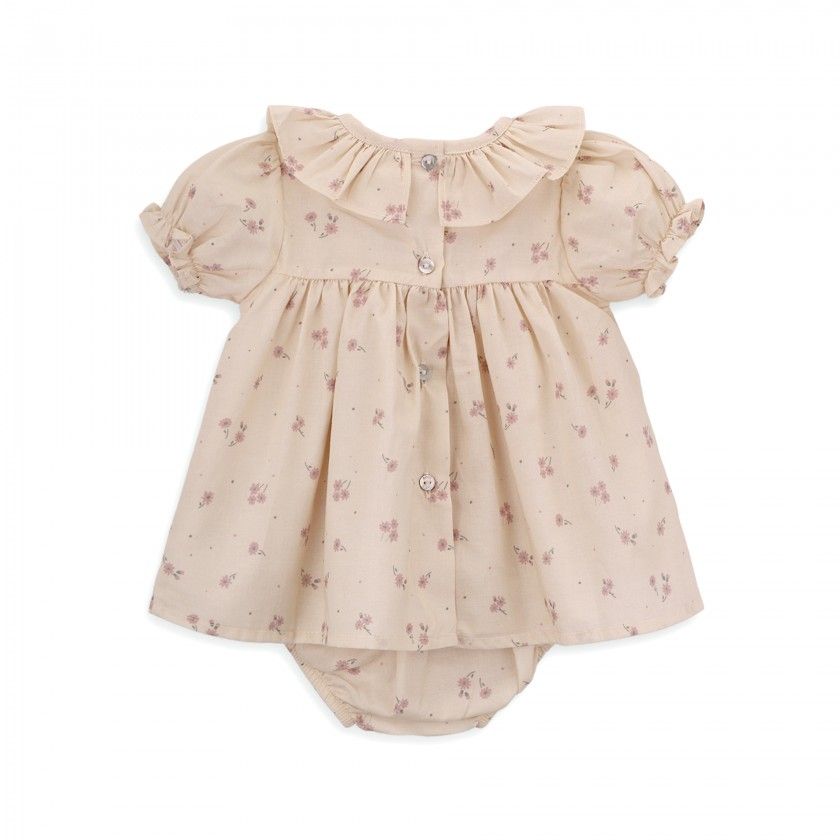 Wildflowers dress for girl in cotton