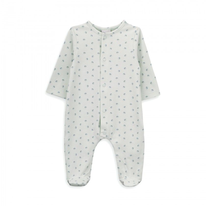 Marble babygrow for newborn in organic cotton