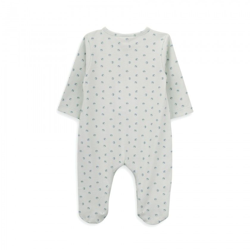 Marble babygrow for newborn in organic cotton