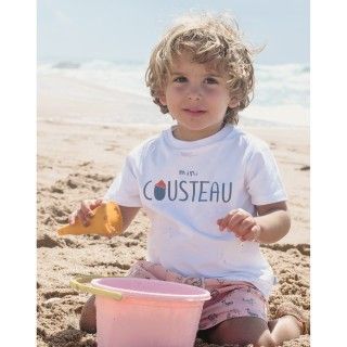 T-shirt Cousteau beb menino em algodo orgnico