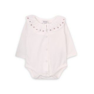 Flowers body for baby girl in organic cotton