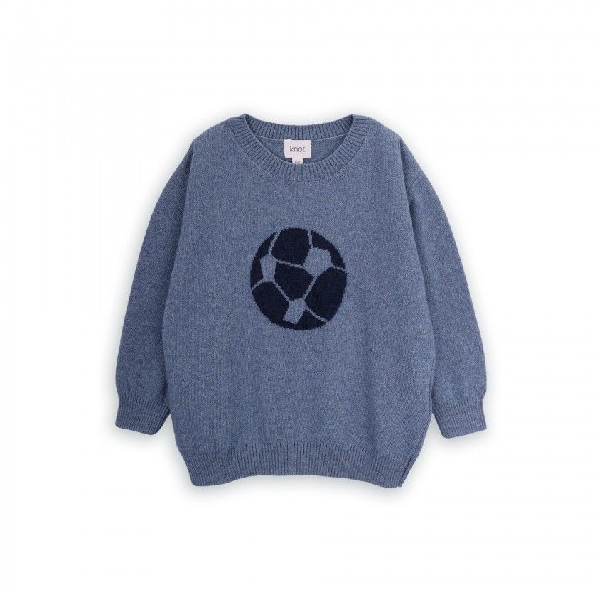 Football knitted sweater for boy