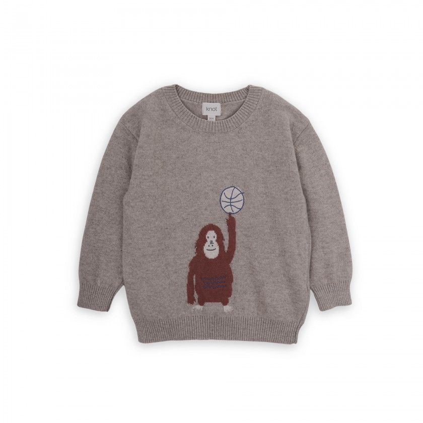 Camisola de malha Orangutan de menino