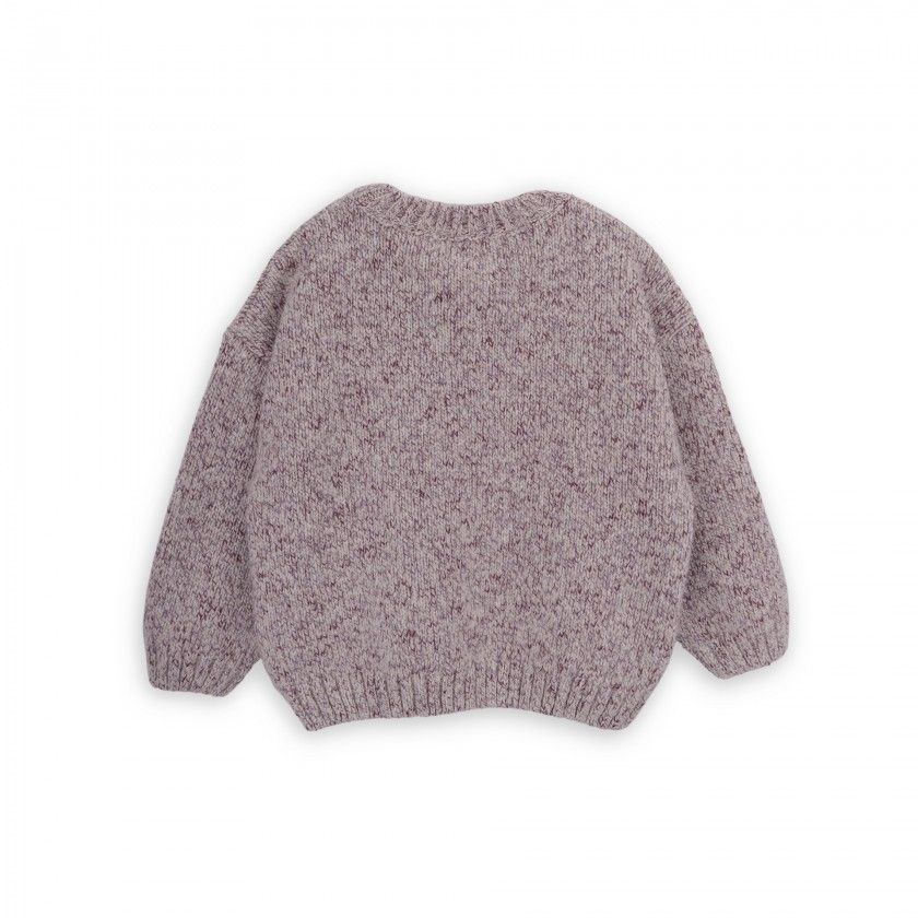 Lila knitted sweater for girl