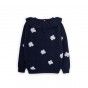 Flowers knitted sweater for girl