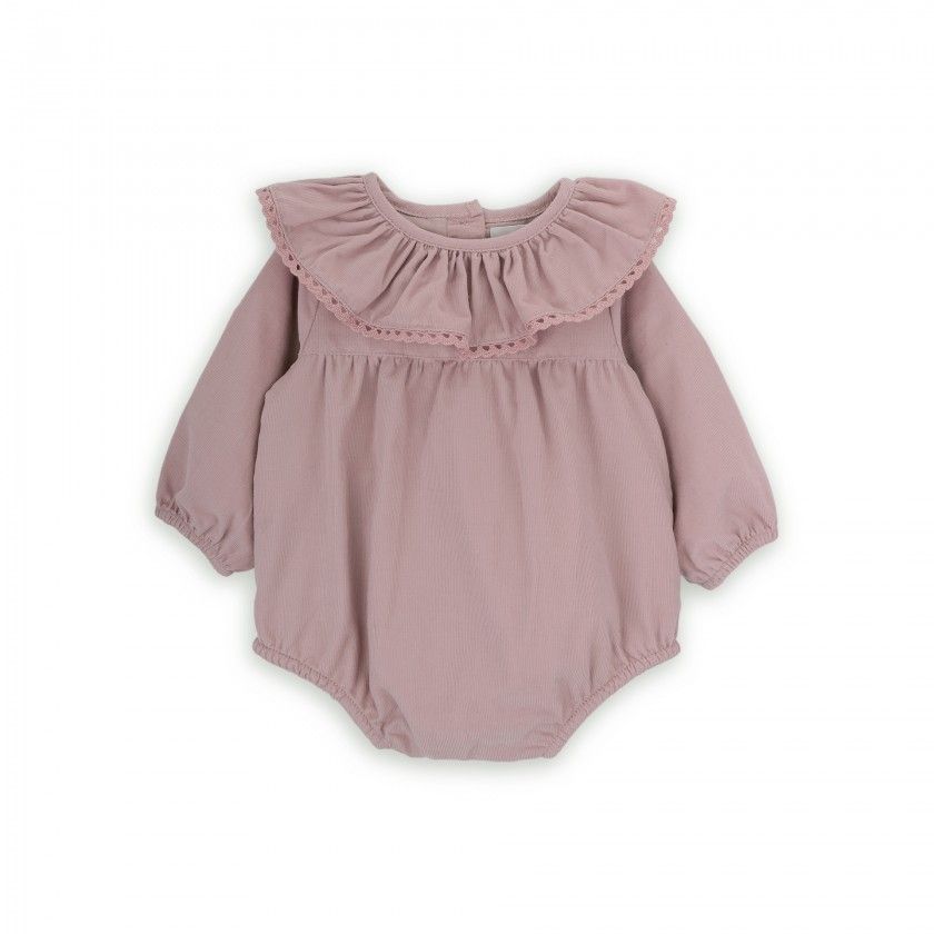 Carol romper for baby girl in corduroy