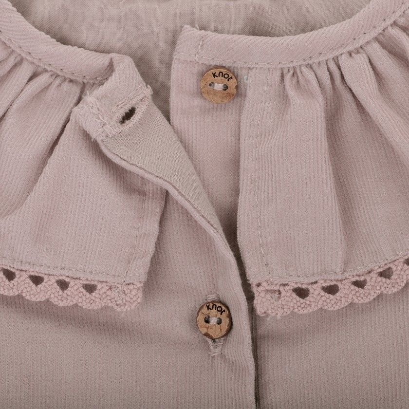 Carol romper for baby girl in corduroy