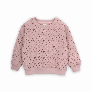 Small flowers sweatshirt in cotton