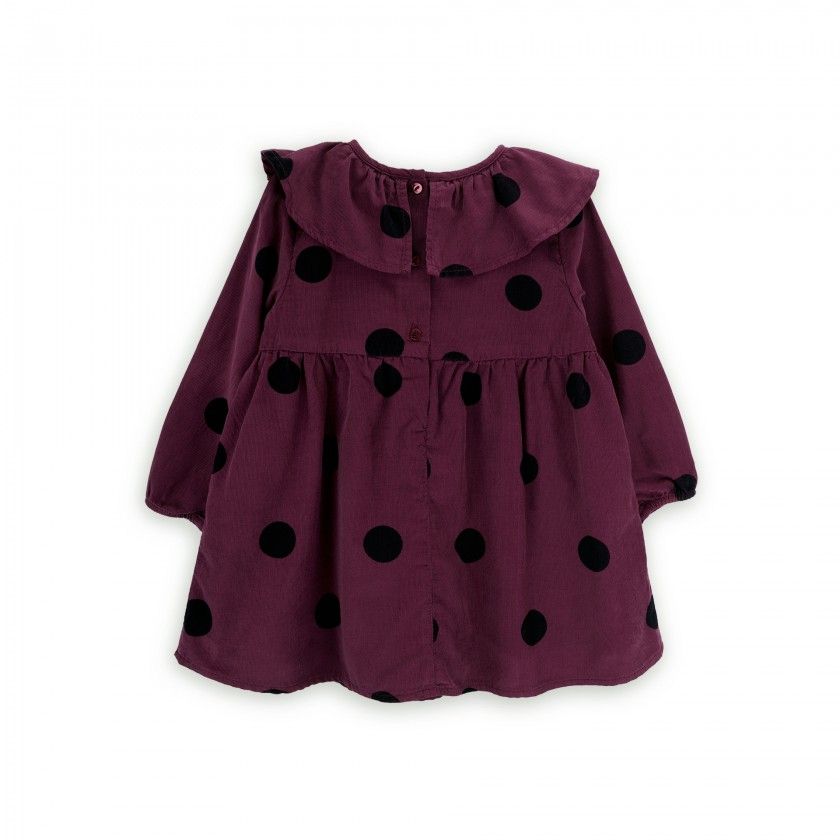 Pat dress in corduroy with dots print