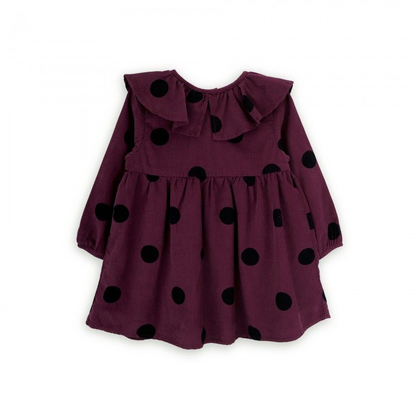 Pat dress in corduroy with dots print