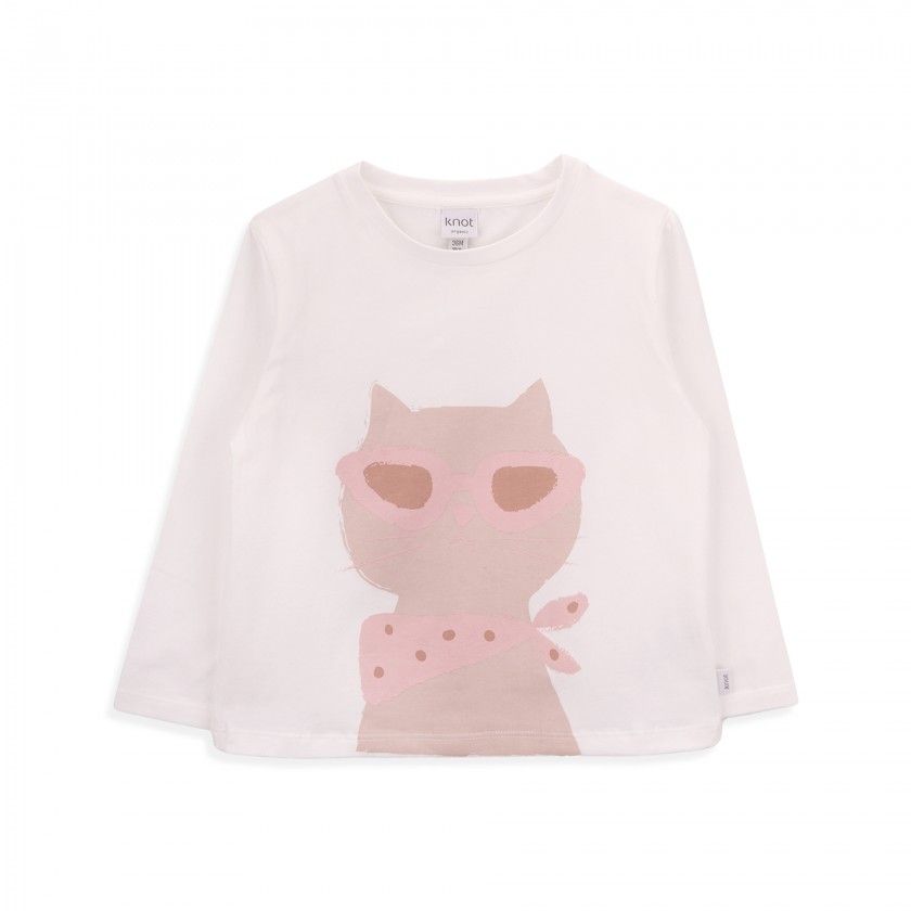 Cat longsleeve t-shirt for girl