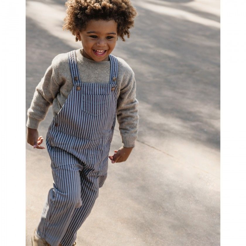 Steve overalls for boy in cotton twill