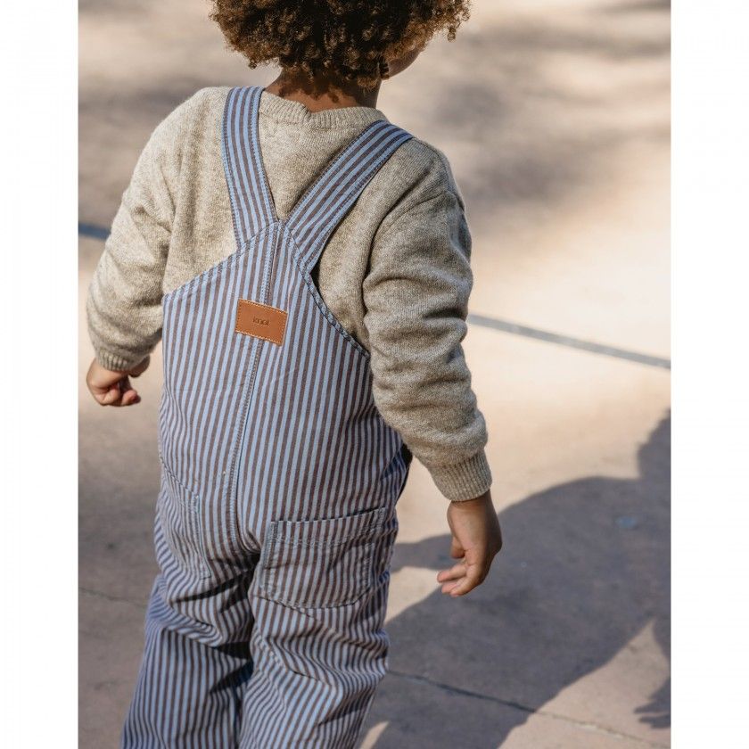 Steve overalls for boy in cotton twill