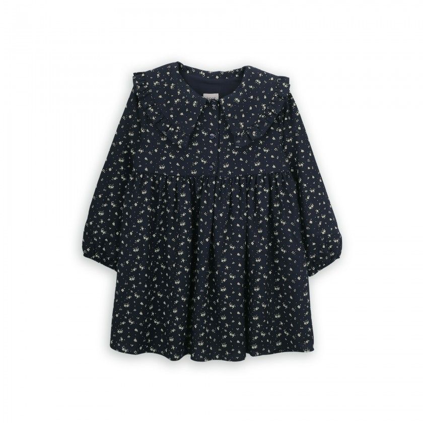 Tessa dress in cotton with flowers print